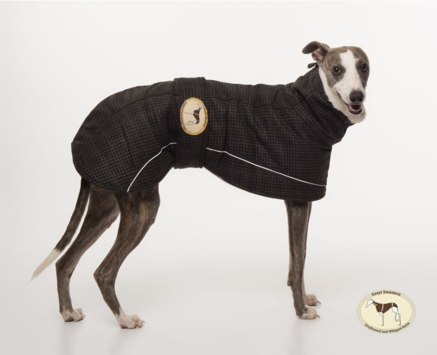 Black forest tweed coats for whippets - luxury tweed collection