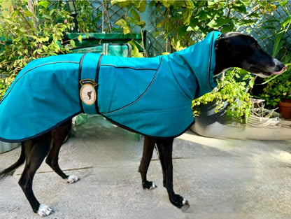 Deep Teal Soft Shell Jacket for Whippets - the luxury midweight collection