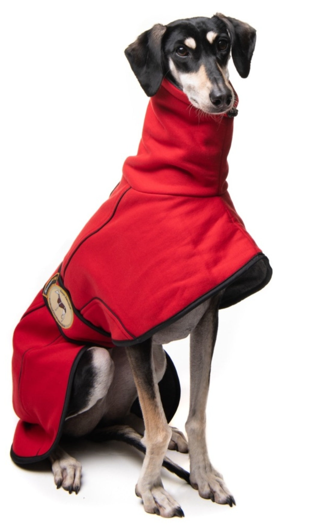 Scarlet Red Jersey Fleece for Greyhounds and whippets - the jersey housecoat collection