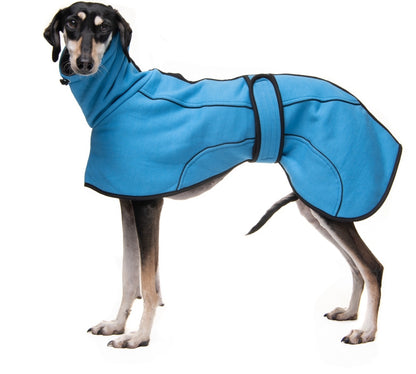 Sky Blue Jersey Fleece for Greyhounds and whippets - the jersey housecoat collection