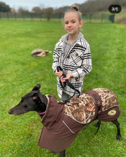 Sage or Brown Soft Shell Luxury Jacket for Whippets