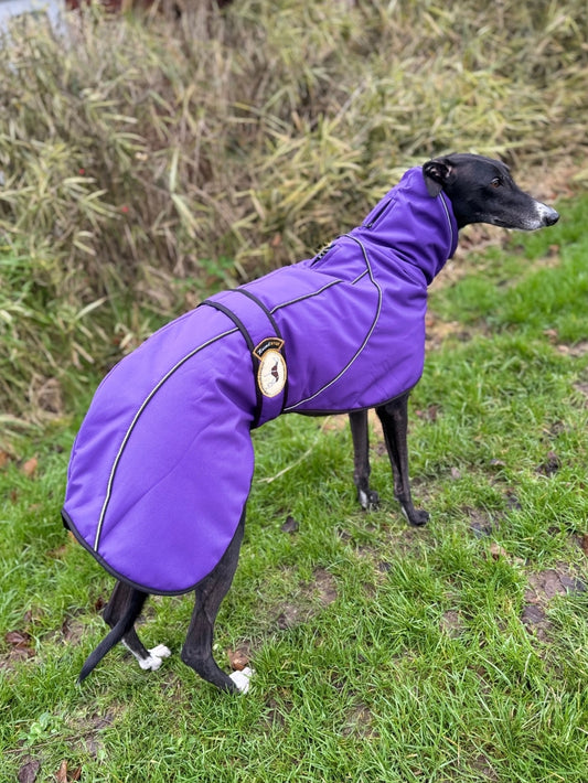 Deep Purple Soft Shell Jacket for Greyhounds - the luxury midweight collection