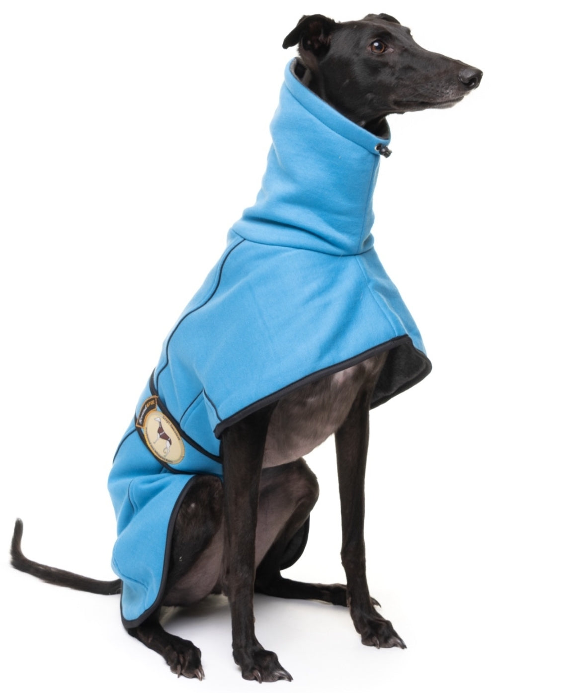 Sky Blue Jersey Fleece for Greyhounds and whippets - the jersey housecoat collection