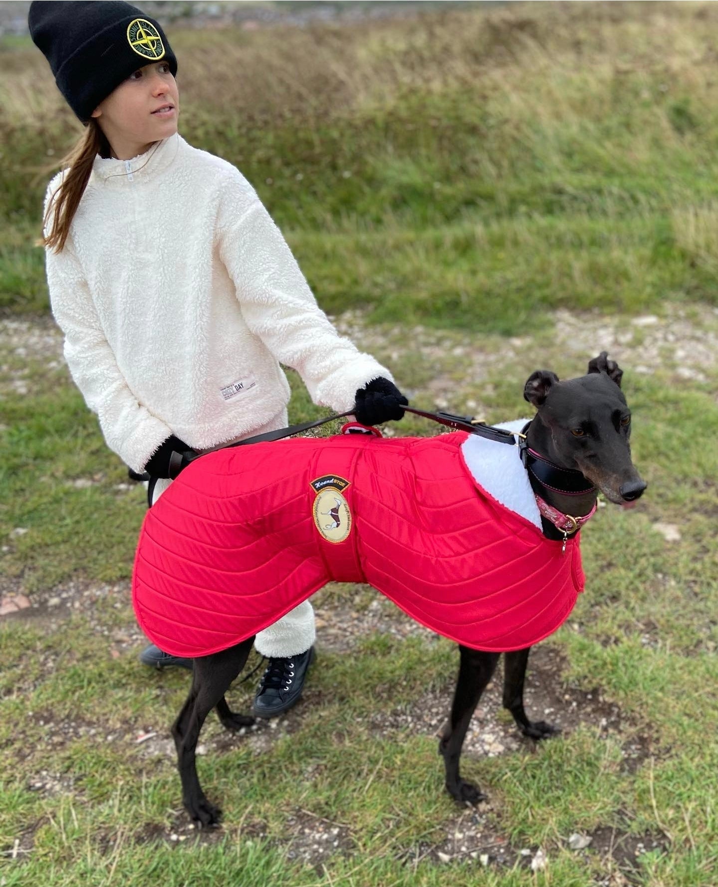 Scarlet Red Quilted Jacket for Greyhounds - the premium quilted collection