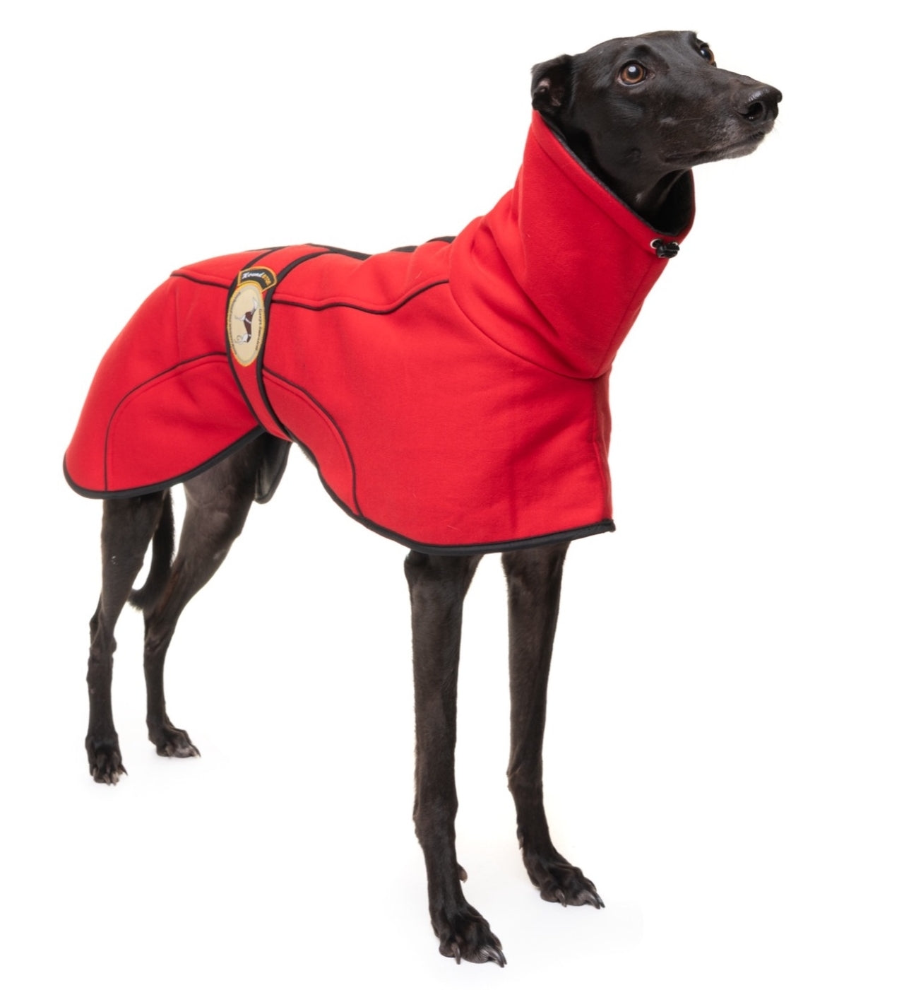 Scarlet Red Jersey Fleece for Greyhounds and whippets - the jersey housecoat collection